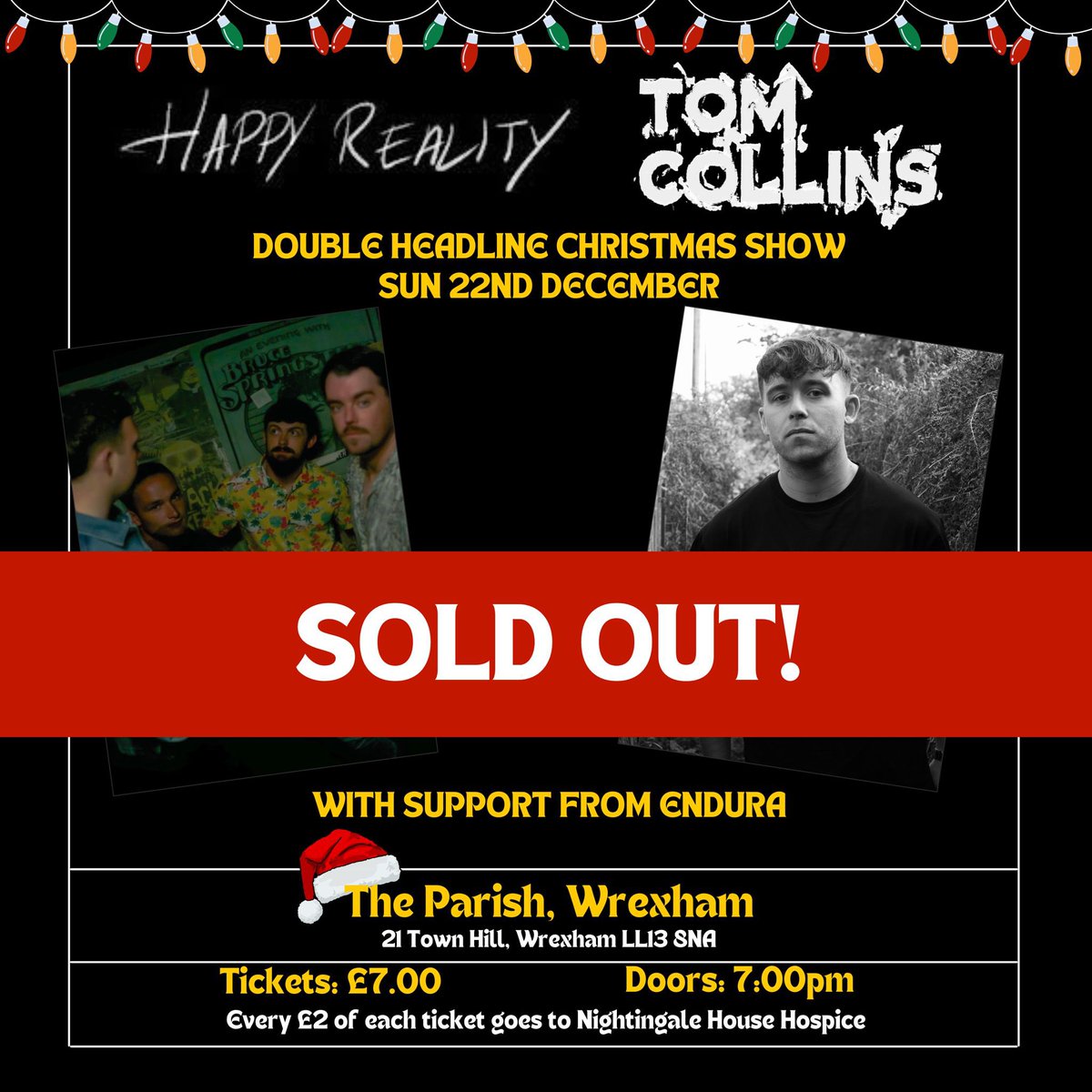 🚨SOLD OUT🚨
All tickets for the Parish gig have been sold out! Thankyou everyone for sharing and supporting us x

See you there Wrexham 
-HR x
