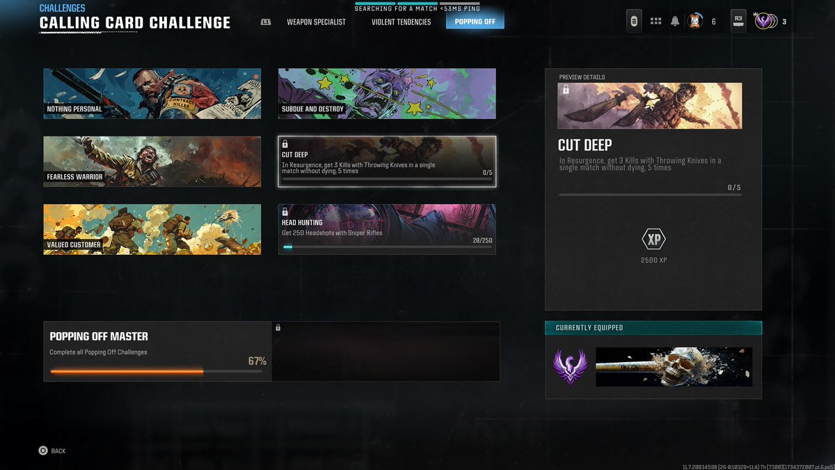 chrisba1990's tweet photo. Anyone else having trouble with the cut deep challenge? @CallofDutyUK @CallofDuty @Treyarch #callingcardchallenge #callofduty #blackops6 https://t.co/vZJlDWlUDq