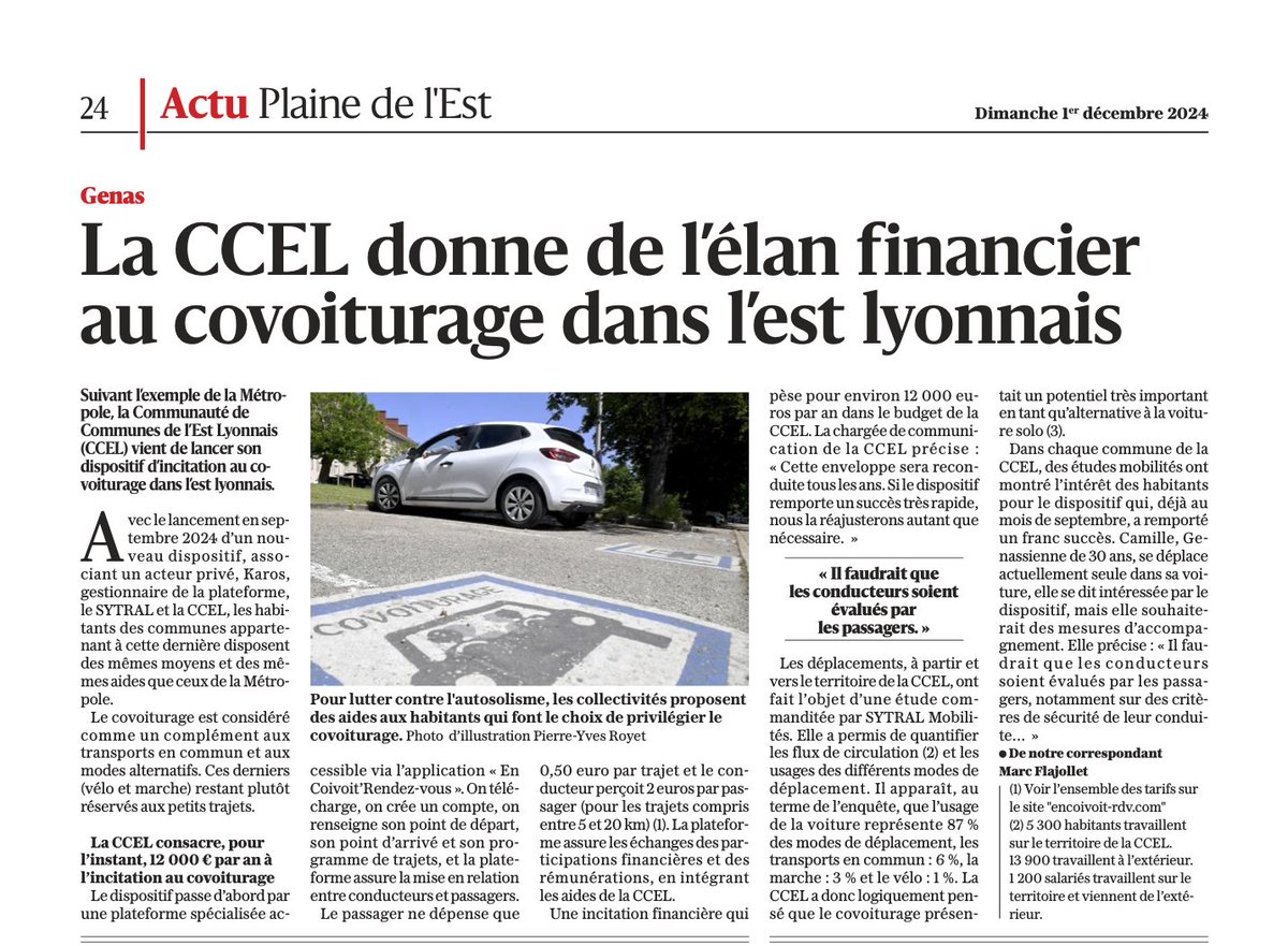 Karos - Covoiturage quotidien (@karos_fr) on Twitter photo La solution de covoiturage En Covoit' Rendez-vous du <a href="/SYTRALmobilites/">SYTRAL Mobilités</a> s'étend à l'Est Lyonnais ! Sur ce territoire où la voiture est utilisée pour 87% des déplacements, le potentiel est grand ! 🚀 La solution de covoiturage En Covoit' Rendez-vous du <a href="/SYTRALmobilites/">SYTRAL Mobilités</a> s'étend à l'Est Lyonnais ! Sur ce territoire où la voiture est utilisée pour 87% des déplacements, le potentiel est grand ! 🚀