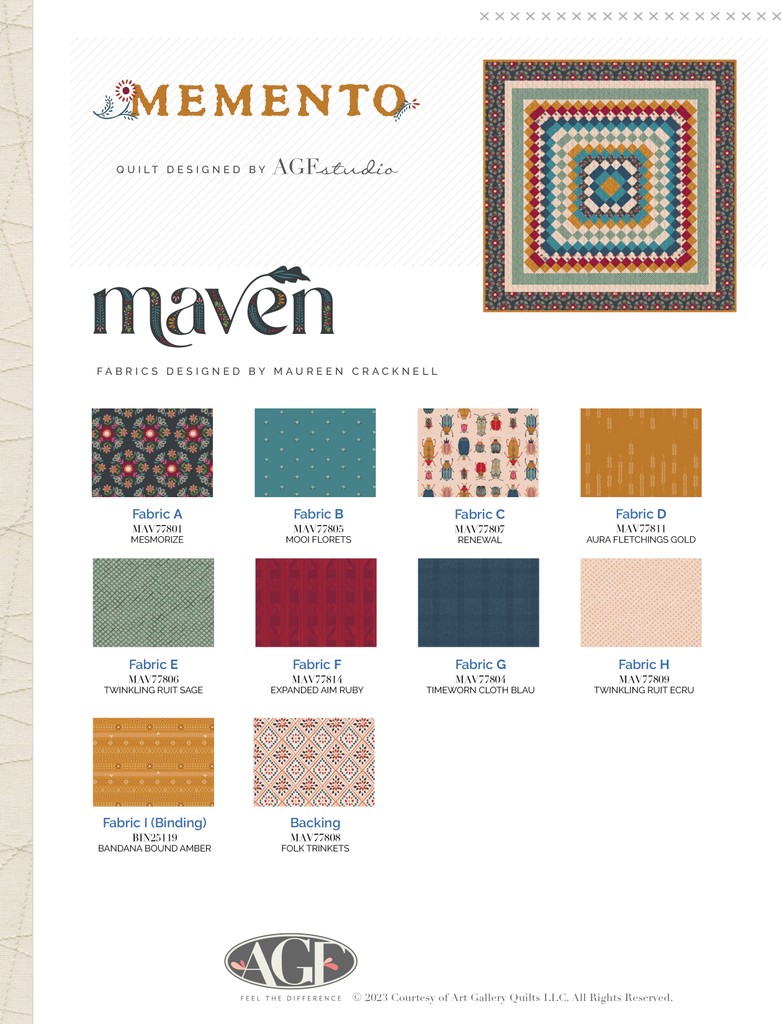 ArtGalleryFab's tweet photo. Make a lasting impression with the ‘Memento’ quilt! 🌟Featuring the enchanting folk style of Maven by Maureen Cracknell, this quilt is overflowing with boho charm and personality. 😍 https://t.co/0UViVbjtoh
#ArtGalleryFabrics #AGFMaven #Quilting #AGFFreePatterns #SewingPattern https://t.co/n7rTNIPzX7