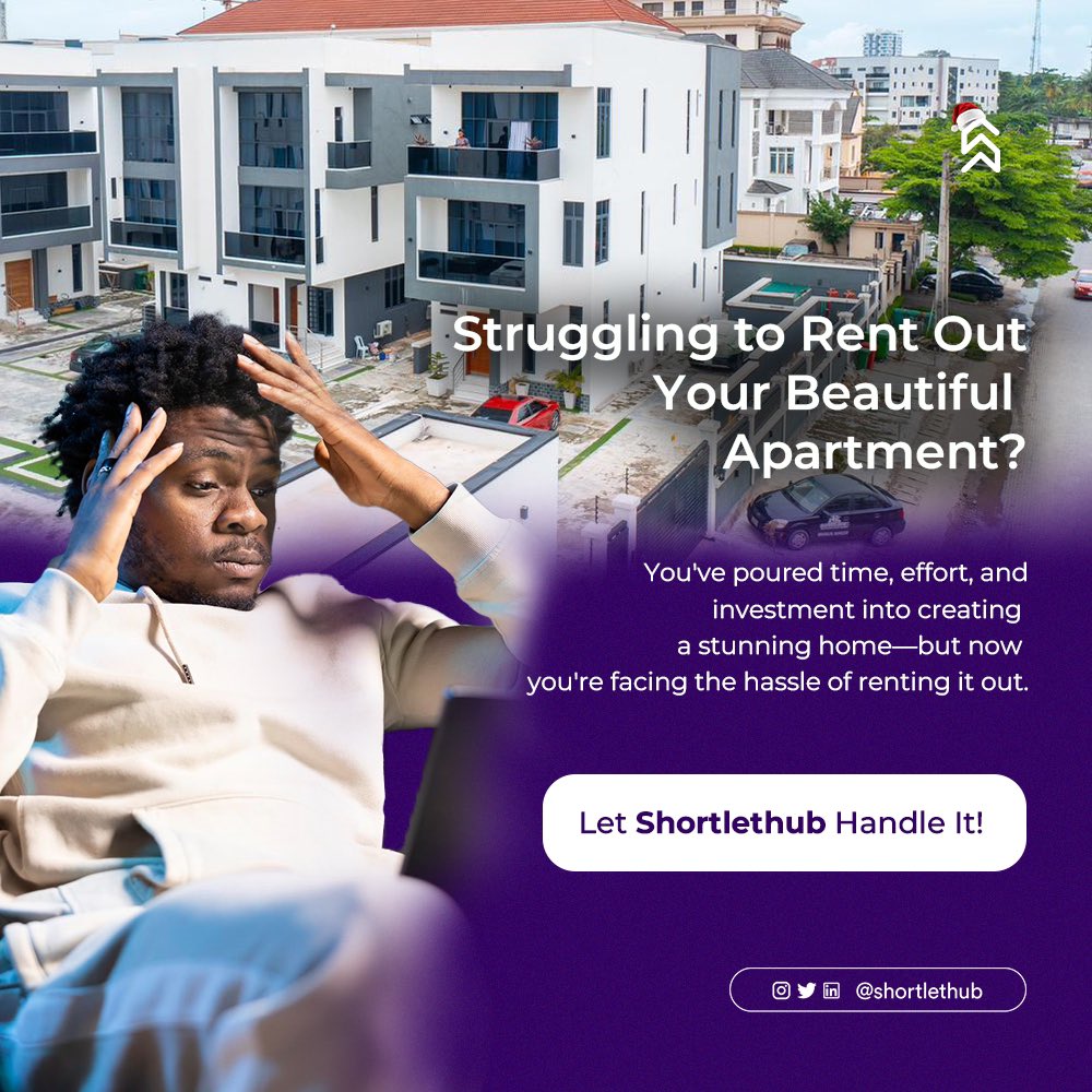 Shortlethubng's tweet image. Don’t sweat it—let Shortlethub take care of the marketing and management for you!

Let us do the hard work so you don’t have to! Send a DM to get STARTED now!

#shortletinabuja #shortletsinabuja #affordableshortletinabuja #abujashortlet #shortletinabuja #shortletapartmentinabuja