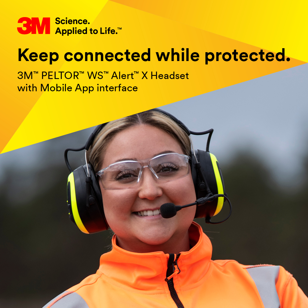 Communication in noisy environments. 

3M™ PELTOR™ WS™ ALERT™ X Headset helps you to stay connected and available. 

Headset: ow.ly/3U6750NtyVS
Full 3M range: ow.ly/W63J50NtyVW

#3M #safety #PELTOR #hearing