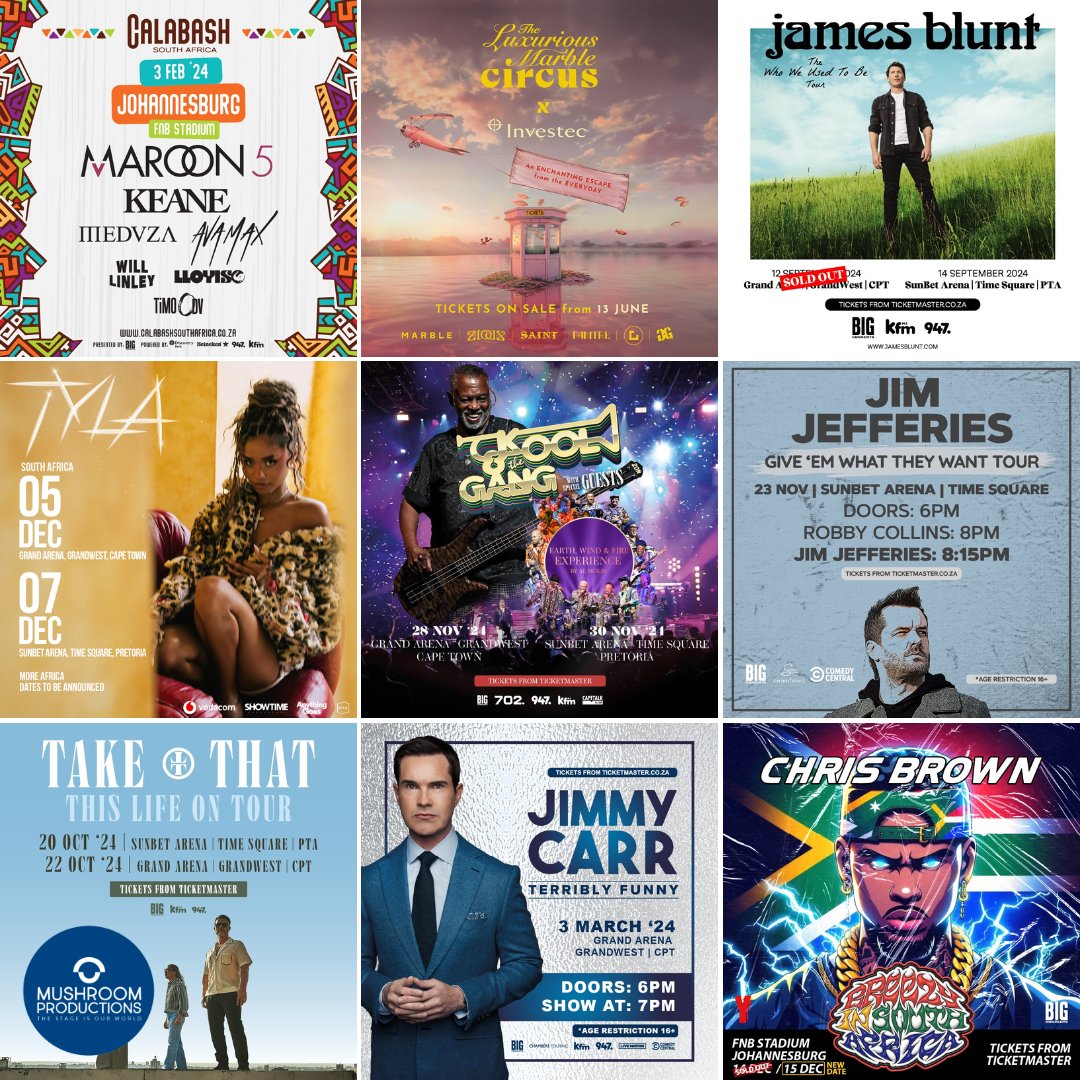 There’s been no shortage of fabulous live entertainment this year. We’ve worked on some exciting events this year (not all pictured here).
What’s your stand out show of 2024?

#mushroomproductions #mushroomproductionsza #eventproduction #events #festivals #shows #concerts #music