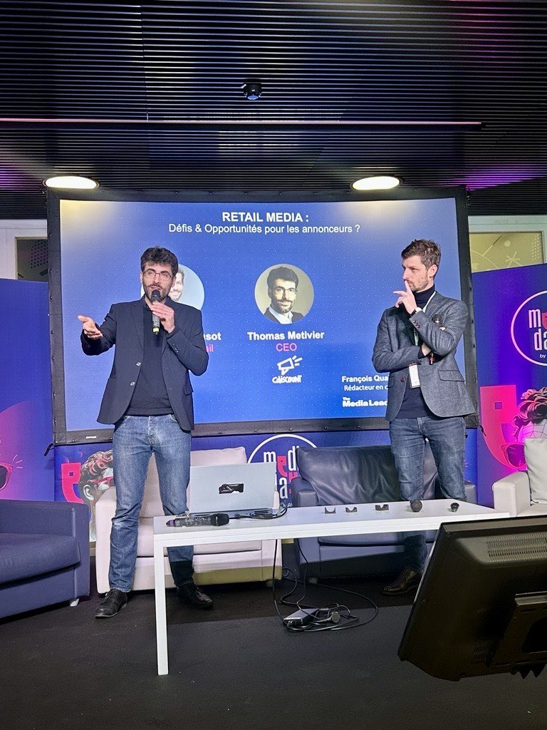 Thomas Métivier, CEO, intervient aux #MediaDays à Bordeaux aux côtés de <a href="/fquairel/">François QUAIREL</a> et <a href="/Digital_Seb/">Sébastien Camusot</a> . Ensemble, ils explorent comment le #RetailMedia peut booster visibilité et croissance des annonceurs. 🚀