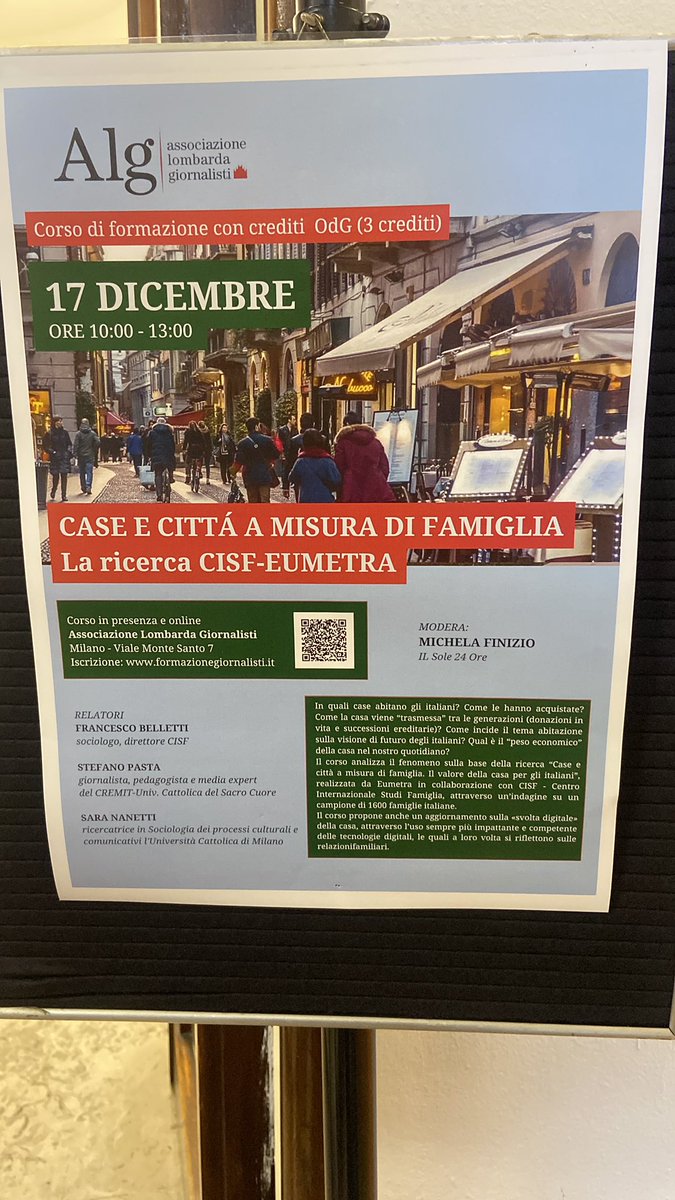 CremitTW's tweet photo. Corso dell’Associazione lombarda dei giornalisti con @PastaStefano che ha scritto il capitolo ‘Mattoni #onlife’.
Il corso parte dalla ricerca “Case e città a misura di famiglia. Il valore della casa per gli italiani” realizzata dal #Cisf
https://t.co/Dk0TEw7dHb
@Unicatt https://t.co/fhI9ZwDi4Y