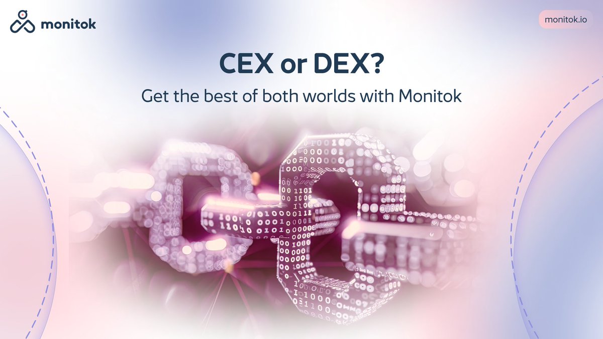 MonitokHEX's tweet photo. 🔍 CEX or DEX... Why not have features of both on one platform?

The crypto world often feels like a choice between CEXs and DEXs, each with its strengths and trade-offs.

But why settle for one when you can have both? Monitok's hybrid exchange combines:
🔹Self-custody for complete control of your assets.
🔹Fast, seamless trading powered by centralized features.
🔹Transparency and multichain support you expect from DeFi.

Download Monitok and enjoy the best of both worlds:
https://t.co/4HoFFe3VLJ