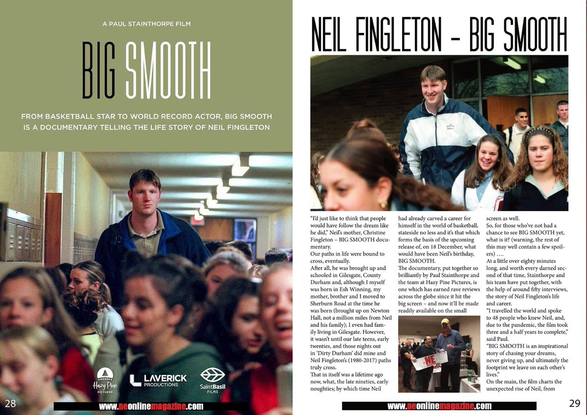 petermannwriter's tweet photo. Finishing the year with this piece for @NEOnlineMagOff1 (pp28-33) on the @HazyPinePics #documentary on #BIGSMOOTH #NeilFingleton ahead of his birthday tomorrow - read more via https://t.co/5LKK1HcGD0 https://t.co/fQB50xMwRJ