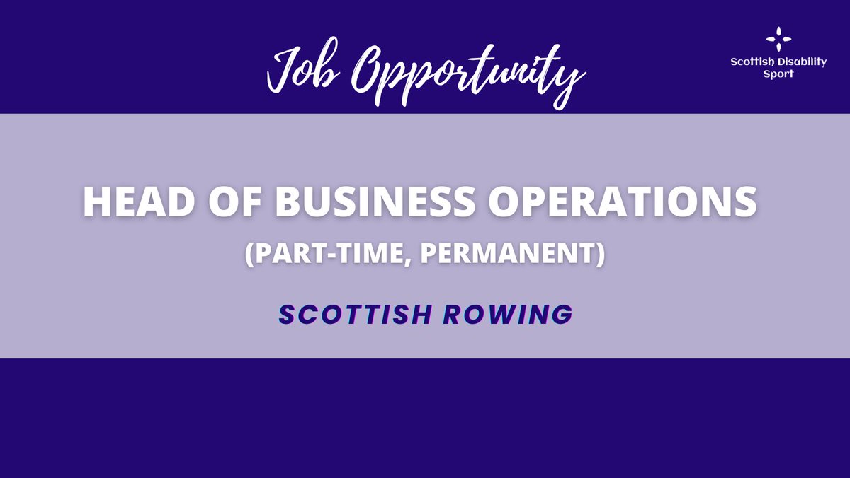 Scottish Disability Sport (@sds_sport) on Twitter photo Want to start the new year with a bang?🎆
<a href="/ScottishRowing/">Scottish Rowing</a> are hiring a Head of Business Operations.
📅 Closing date: 5th January 2025.
More information.⬇
wp.me/p7H0JE-9PL
<a href="/sportscotland/">sportscotland</a>
#InspiringThroughInclusion #NewJob #Rowing Want to start the new year with a bang?🎆
<a href="/ScottishRowing/">Scottish Rowing</a> are hiring a Head of Business Operations.
📅 Closing date: 5th January 2025.
More information.⬇
wp.me/p7H0JE-9PL
<a href="/sportscotland/">sportscotland</a>
#InspiringThroughInclusion #NewJob #Rowing