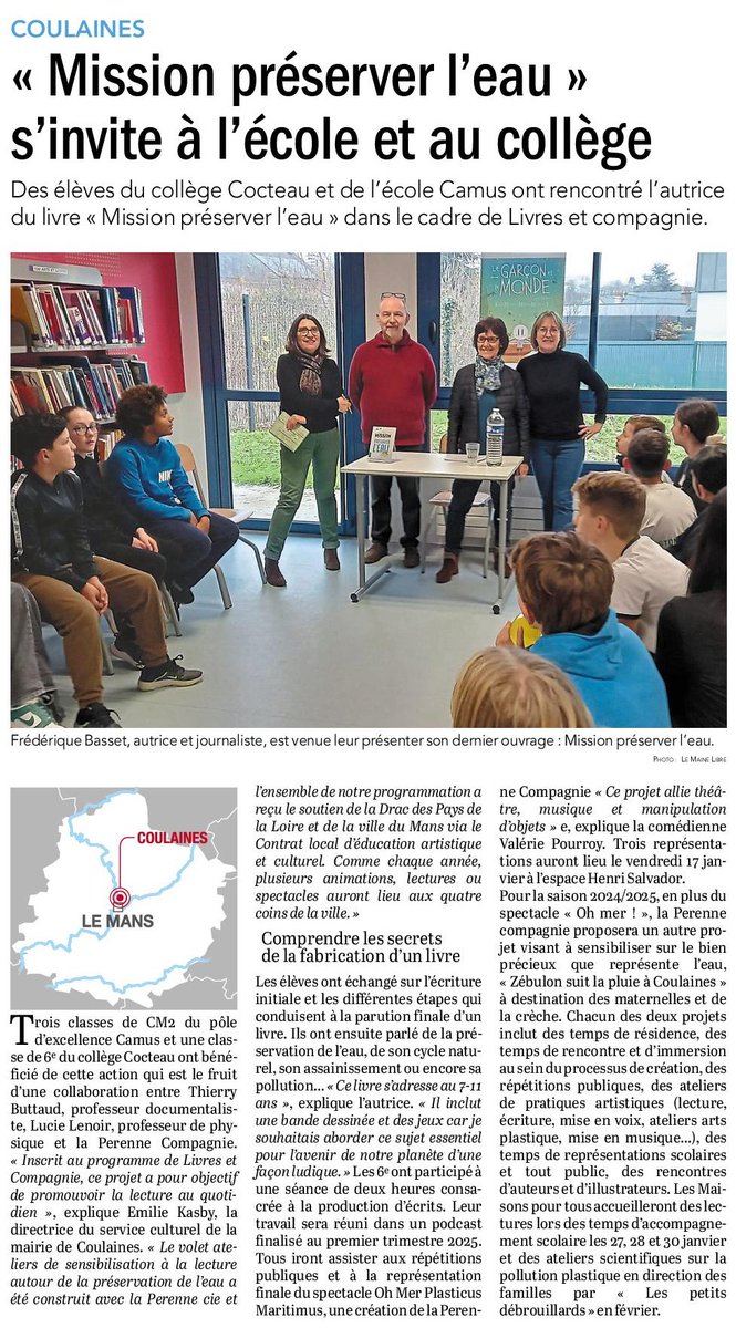 Ville de Coulaines (@coulaines) on Twitter photo 📚 Livres et compagnie : la 13e édition a débuté ! 👇
Le Maine Libre - 14.12.2024
<a href="/ch_rouillon/">Christophe Rouillon</a> 📚 Livres et compagnie : la 13e édition a débuté ! 👇
Le Maine Libre - 14.12.2024
<a href="/ch_rouillon/">Christophe Rouillon</a>