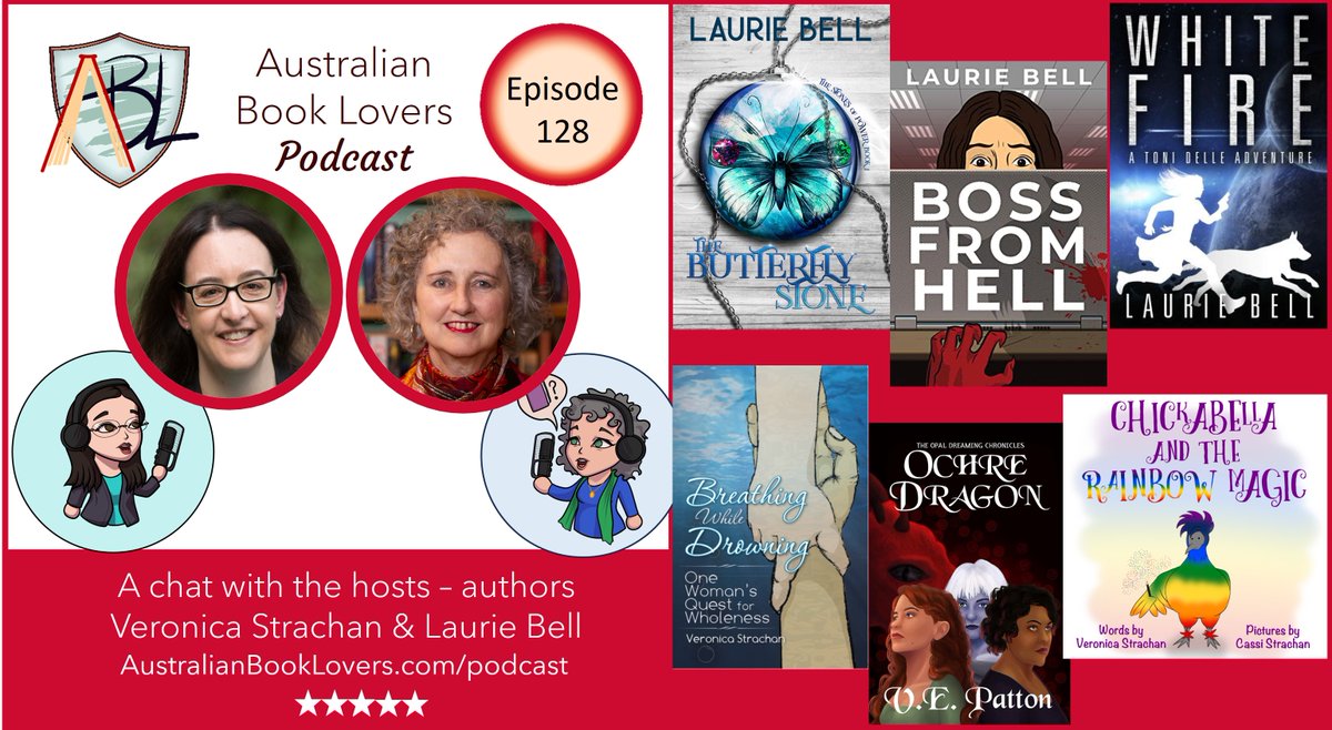 Australian Book Lovers (@australianbooks) on Twitter photo In ep #128, <a href="/LaurienotLori/">Laurie Bell 🤯🌡🌌🔎💉🚀👩💻</a> finally gets <a href="/truedialogue/">V. E. Patton (Strachan)</a> under the author spotlight. We learn of the Heroine's Journey, ogres & dragons, support from family, friends & writing communities. Why Laurie writes, reads, fan fiction, her creative triggers, future plans + so much more. In ep #128, <a href="/LaurienotLori/">Laurie Bell 🤯🌡🌌🔎💉🚀👩💻</a> finally gets <a href="/truedialogue/">V. E. Patton (Strachan)</a> under the author spotlight. We learn of the Heroine's Journey, ogres & dragons, support from family, friends & writing communities. Why Laurie writes, reads, fan fiction, her creative triggers, future plans + so much more.
