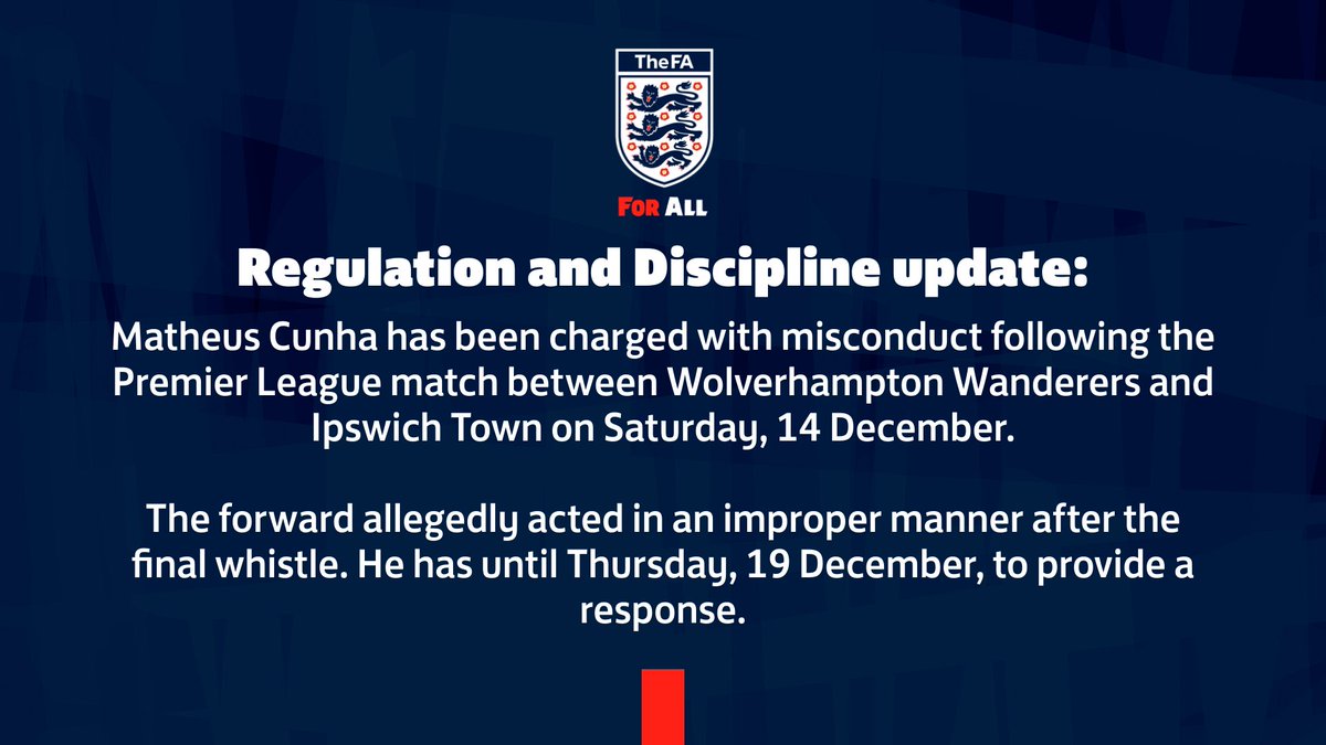 Regulation and Discipline update on <a href="/Wolves/">Wolves</a>: