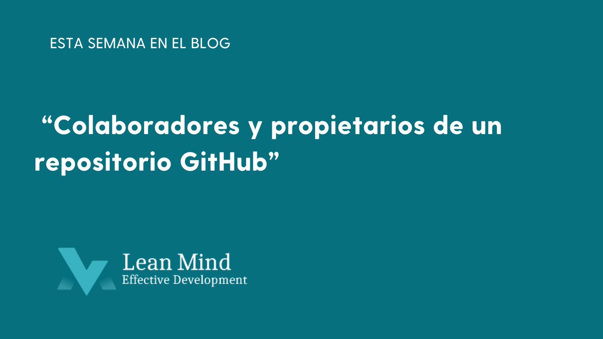 💫Gestiona tu repositorio de GitHub de forma eficiente.

<a href="/Marietait3/">María Soria Durá</a> explica en su artículo cómo asignar colaboradores y configurar el archivo CODEOWNERS para mejorar el flujo de trabajo en tu equipo🚀

Léelo aquí 👇
bit.ly/3Bz28KY 

#GitHub #DevTips #CodeOwners