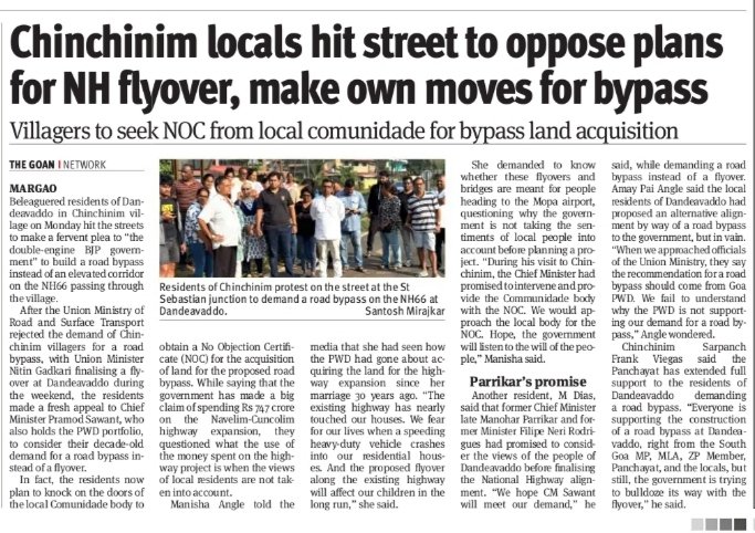 viegas_frank's tweet photo. Pinning hopes on @nitin_gadkari @DrPramodPSawant NH 66 bypass road near Dandeavaddo Chinchinim chainage no.557.500 to 560.000🙏
@narendramodi @ANI @PMOIndia @NHAI_Official @MORTHIndia @goacm https://t.co/wvknFrf3kf