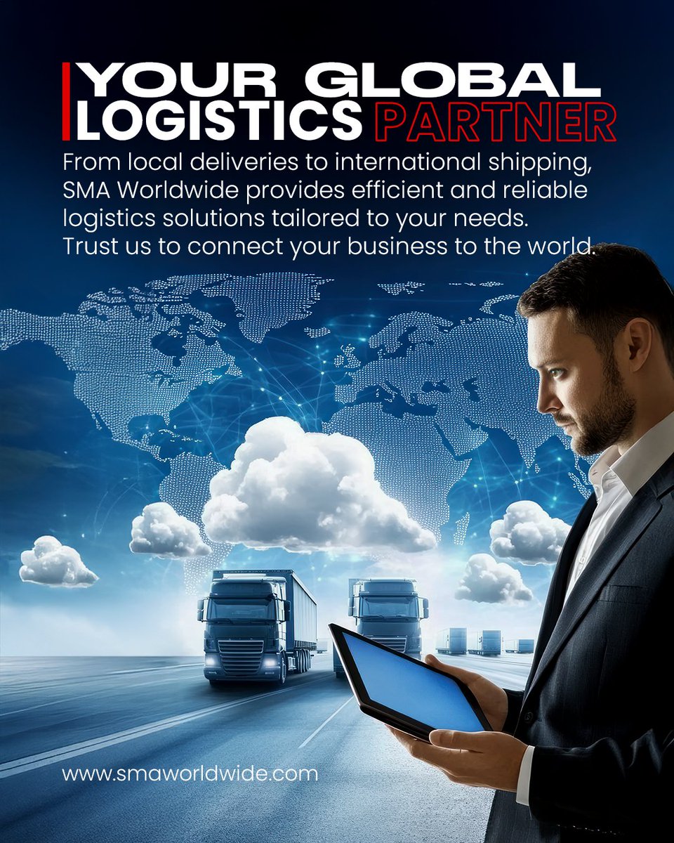 SMAWorldwideLtd's tweet image. 🌎 Your Global Logistics Partner 🚚
From local deliveries to international shipping, SMA Worldwide provides efficient and reliable logistics solutions tailored to your business needs.

#LogisticsPartner #GlobalShipping #SMAWorldwide #BusinessLogistics #InternationalDelivery