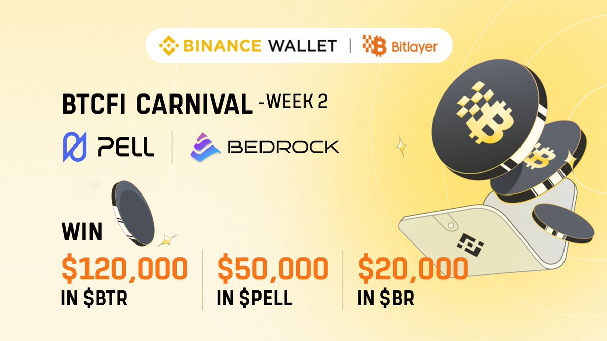Bitlayer BitVM (@bitlayerlabs) on Twitter photo Binance Wallet x Bitlayer BTCFI Carnival | Week2
🔥Pell & Bedrock interactive tasks are now live on Binance Wallet! 🎉 <a href="/BinanceWallet/">Binance Wallet</a> <a href="/Pell_Network/">Pell Network | BTC Restaking</a> <a href="/Bedrock_DeFi/">Bedrock | BR is LIVE</a>
🌿Duration: 2024.12.17-2025.1.24
🧡Complete the project tasks this week to be eligible for a chance to share in a Binance Wallet x Bitlayer BTCFI Carnival | Week2
🔥Pell & Bedrock interactive tasks are now live on Binance Wallet! 🎉 <a href="/BinanceWallet/">Binance Wallet</a> <a href="/Pell_Network/">Pell Network | BTC Restaking</a> <a href="/Bedrock_DeFi/">Bedrock | BR is LIVE</a>
🌿Duration: 2024.12.17-2025.1.24
🧡Complete the project tasks this week to be eligible for a chance to share in a