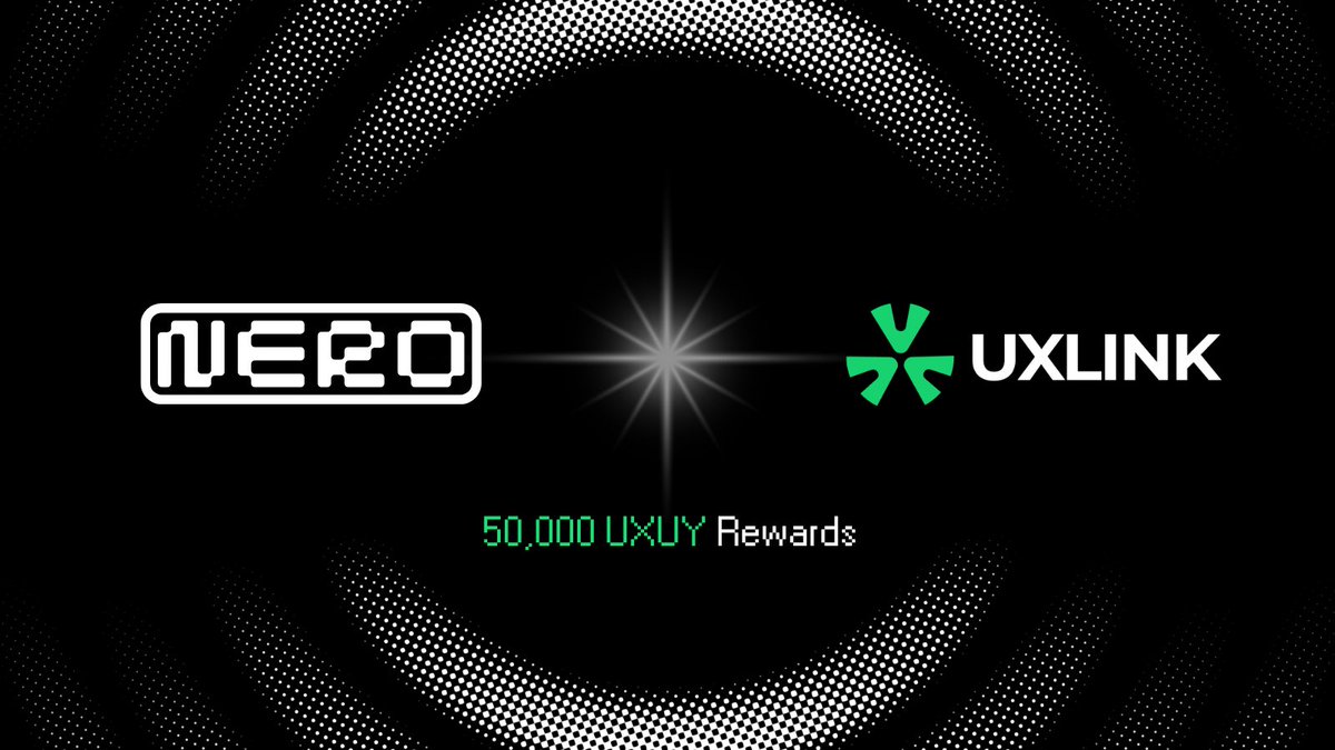 Nerochain_io's tweet photo. 🎉 NERO Chain x UXLINK Partnership Campaign 🎉

We are excited to announce our official partnership with @UXLINKofficial! 🚀

To celebrate this collaboration, we are launching a campaign on @Airdrop2049, where we’re giving away a total of 50,000 UXUY Rewards!

⏰ Act Fast! This is your chance to be a part of NERO Chain's early journey and secure exclusive rewardsーDon't miss out on this exciting opportunity! ✨

#NEROChain #UXLINK #Airdrop2049