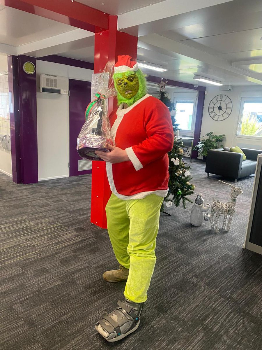 modex_spaces's tweet image. And the winner of the Christmas Jumper Day is the Grinch! 🎄 his competition had to settle for the dog treats! 🐶