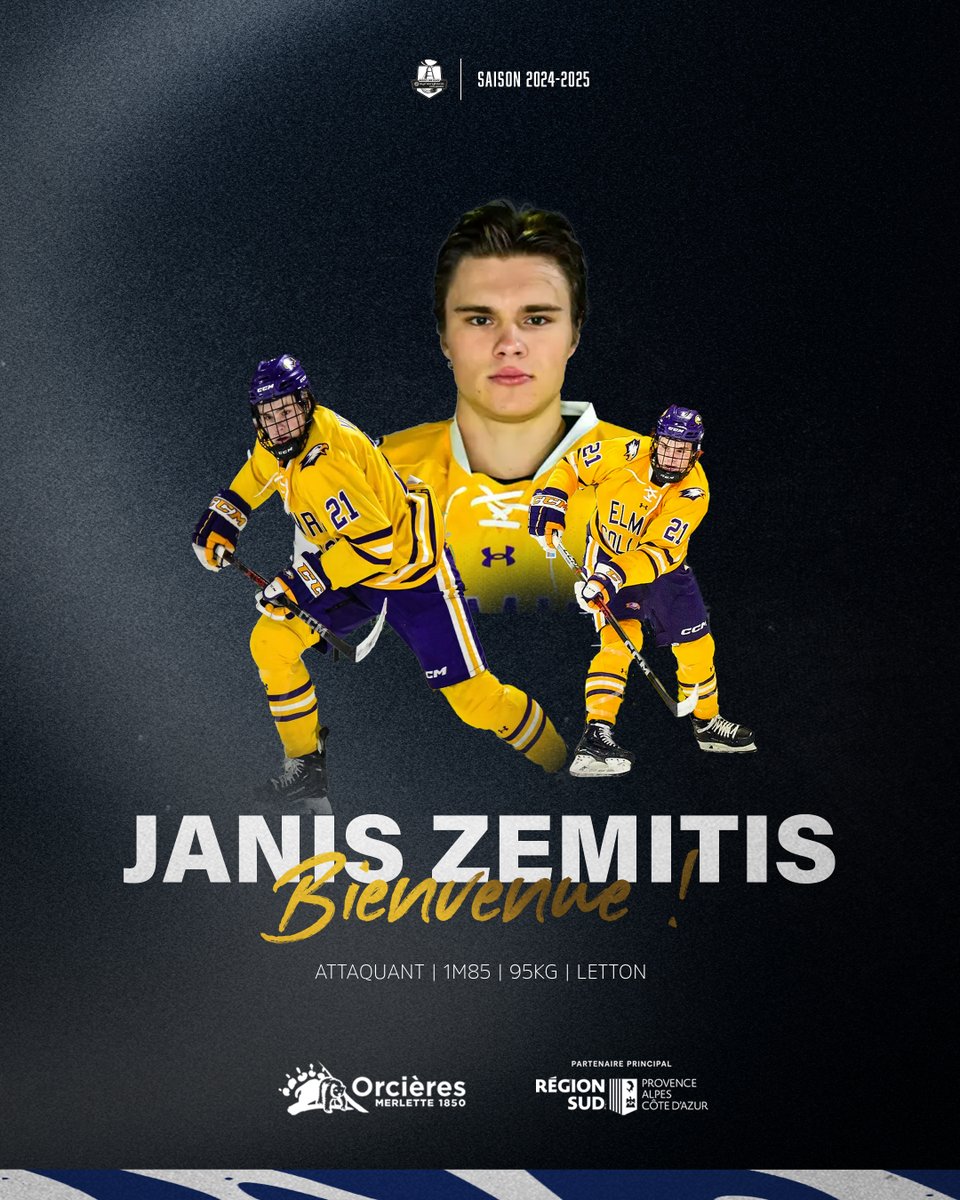 Le jeune attaquant Letton Janis Zemitis rejoint l’effectif des Rapaces de Gap pour la suite de la saison ! 
Nous lui souhaitons bienvenue à Gap pour sa première expérience professionnelle 🦅