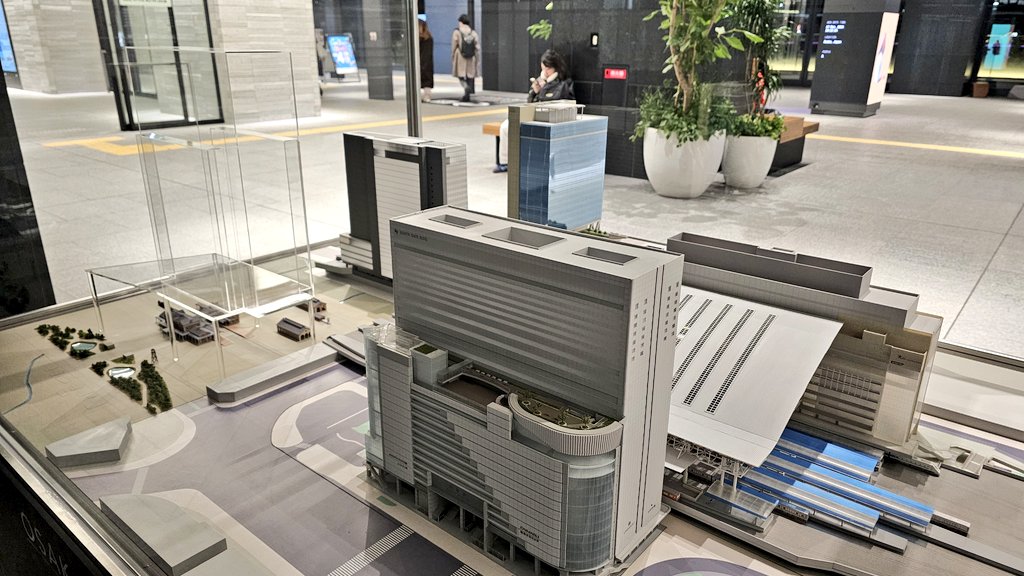 イノゲート大阪2階に展示されている大阪ステーションシティの模型