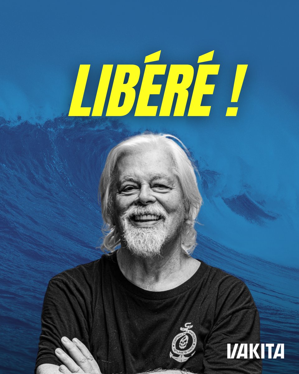 VICTOIRE !!!!

Le gouvernement danois refuse d’extrader Paul Watson !
La présidente de <a href="/SeaShepherdFran/">Sea Shepherd France</a>, <a href="/LamyaEssemlali/">Lamya Essemlali</a>  est en route pour aller récupérer Paul à la sortie de la prison de Nuuk !

Plus d’infos très vite sur Vakita !