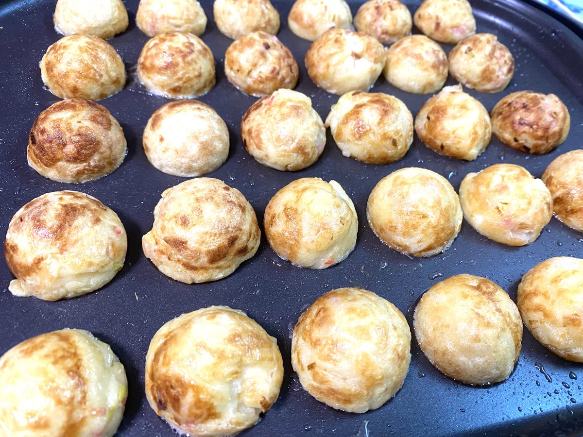 今夜は、家たこ焼き😋