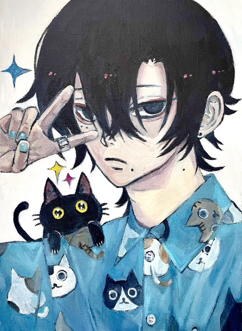 #ハイライトなし真っ黒目の創作キャラを貼るタグ 