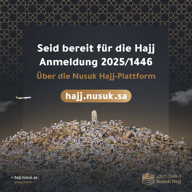 NusukHajj's tweet photo. Ready to embark on your Hajj journey for 1446 AH (2025)?  

Explore eligible countries and get all the details now at:  
https://t.co/ltys4eBpph

#Direct_Hajj
#Nusuk_Hajj