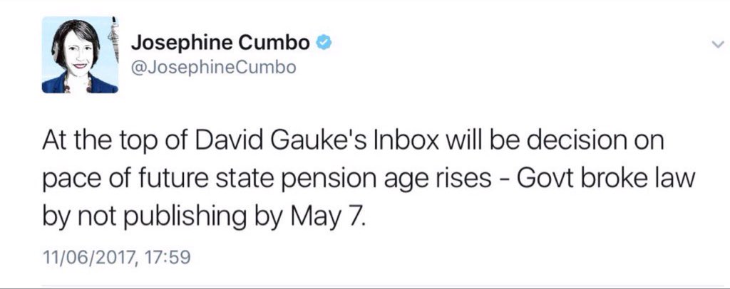 2020Comms's tweet photo. @Conservatives #Conservatives broke law with impunity in 2017 [Pension Act 2014 s27(2)] despite 4 Opposition parties calling for publication of Pension Age Report by May 7th
Had 4 Opposition parties challenged &amp;succeeded then outcome #GE2017 may well have played out differently https://t.co/hgkEVhZhd0