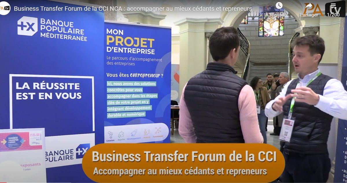 [VEILLE PRESSE #CCI06] 🎬VIDEO <a href="/PetitesAffiches/">📙 Petites Affiches06</a> sur #BusinessTransferForum à <a href="/CCIcotedazur/">CCI Nice Côte d'Azur</a> avec RDV et ateliers , village des partenaires:  "Business Transfer Forum de la CCI NCA pour accompagner au mieux cédants et repreneurs " youtu.be/xQujWxP8WCQ?si… via <a href="/YouTube/">YouTube</a>