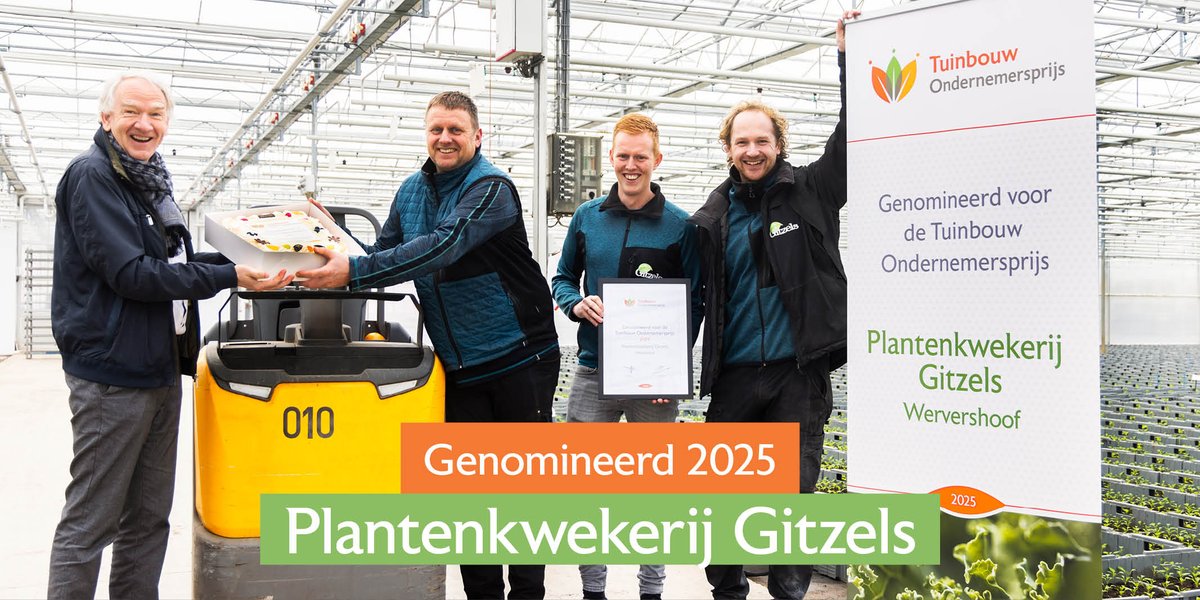 Gefeliciteerd! Plantenkwekerij Gitzels is genomineerd voor de Tuinbouw Ondernemersprijs 2025.

#TOPtuinbouw #tuinbouwondernemersprijs #ondernemersprijs #topondernemer #ondernemersprijs #tuinbouw