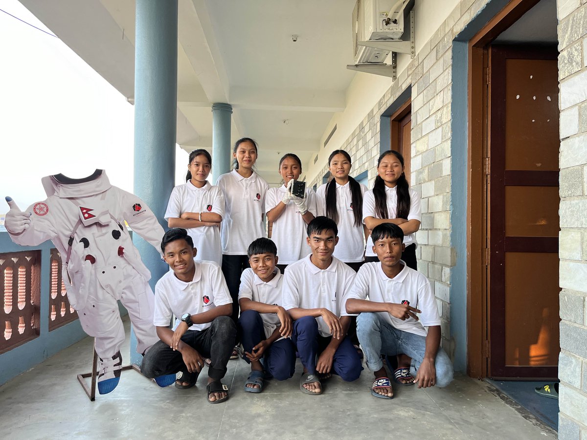 antarikchya's tweet photo. As the Slippers2Sat Project progresses, we present to you the S2S Junior Team of 9 amazing middle-school students. Mentored by 6 exceptional mentors from APN, these young group of students are currently building Nepal's first Middle-School CubeSat Project in SSL, Chitwan. https://t.co/JziyeOrwVD