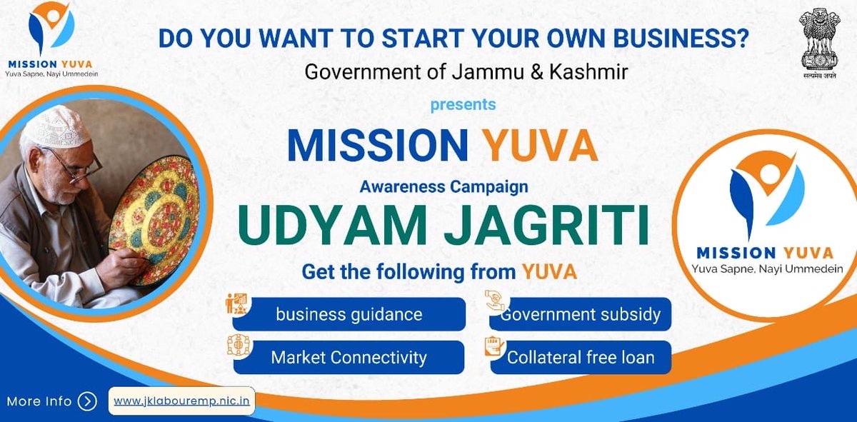 DECCUdhampur's tweet photo. Jammu &amp; Kashmir's MISSION YUVA #misiionYUVA #Enterpreneurship https://t.co/52MuiIzfAo