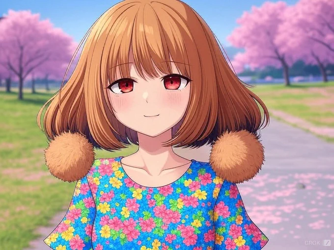 Grokでしろまるを生成してみようの会 毛先のボリュームはファーじゃないぞ そして段々髪と同化してくのやめて