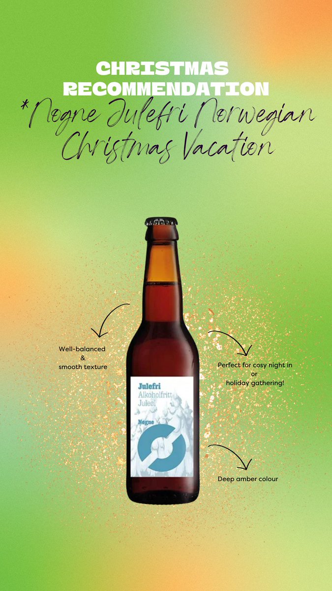 Looking for the perfect christmas drink? Try Nogne Julefri Norwegian Christmas Vacation! 😊

drydrinker.com/products/nogne…