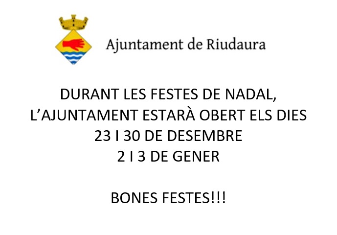 Ajuntament de Riudaura (@riudauracat) on Twitter photo 