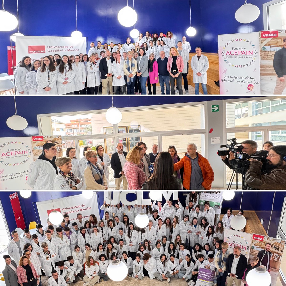 📚 Agradecidos por la visita de <a href="/AcepainAlbacete/">ACEPAIN</a> y #Velilla hoy. ¡Las nuevas batas ya están en manos de nuestros futuros farmacéuticos de primer año! 🥼👩‍⚕️👨‍⚕️ #Farmacia #BienvenidosAlFuturo