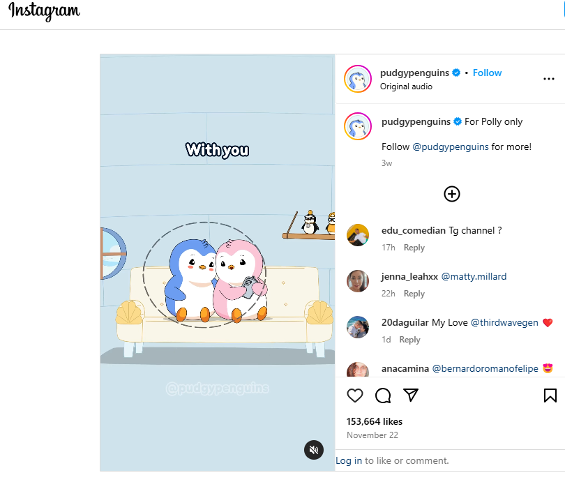 Front run the meta! $Pengu is launching in 2hours!
Dont miss his GF $POLLY sitting at 1m MC its going to be the next runner!

6FFuTHLWWwHyii3YkSRd5qVxECCE68kEr85d5LCLpump

source:
instagram.com/reel/DCqNAs_xV…