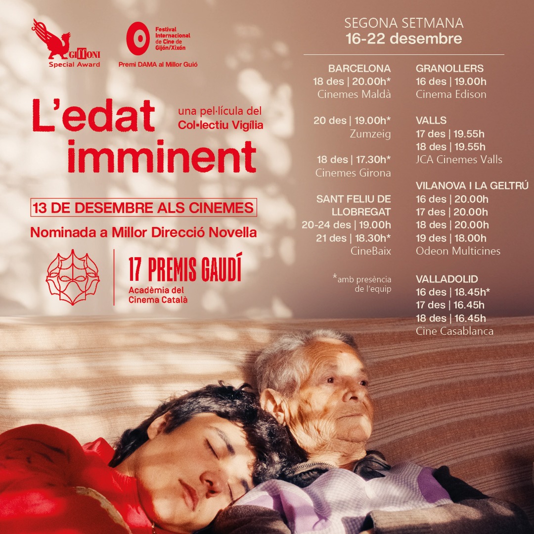 vigiliafilm_'s tweet photo. 📢 Anunciem les noves projeccions de L'EDAT IMMINENT aquesta setmana.

🎟️ Entrades a la venda a la web de cada cinema. La setmana que més sales i projeccions! https://t.co/bPFUaEUt6w