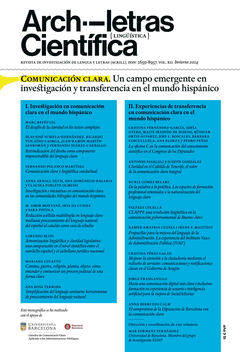 ¡Ya está aquí! El monográfico de @Archiletras Científica sobre comunicación clara, recién impreso y listo para devorarlo. Para mí es un auténtico honor compartir páginas con referentes de la lingüística y del diseño.