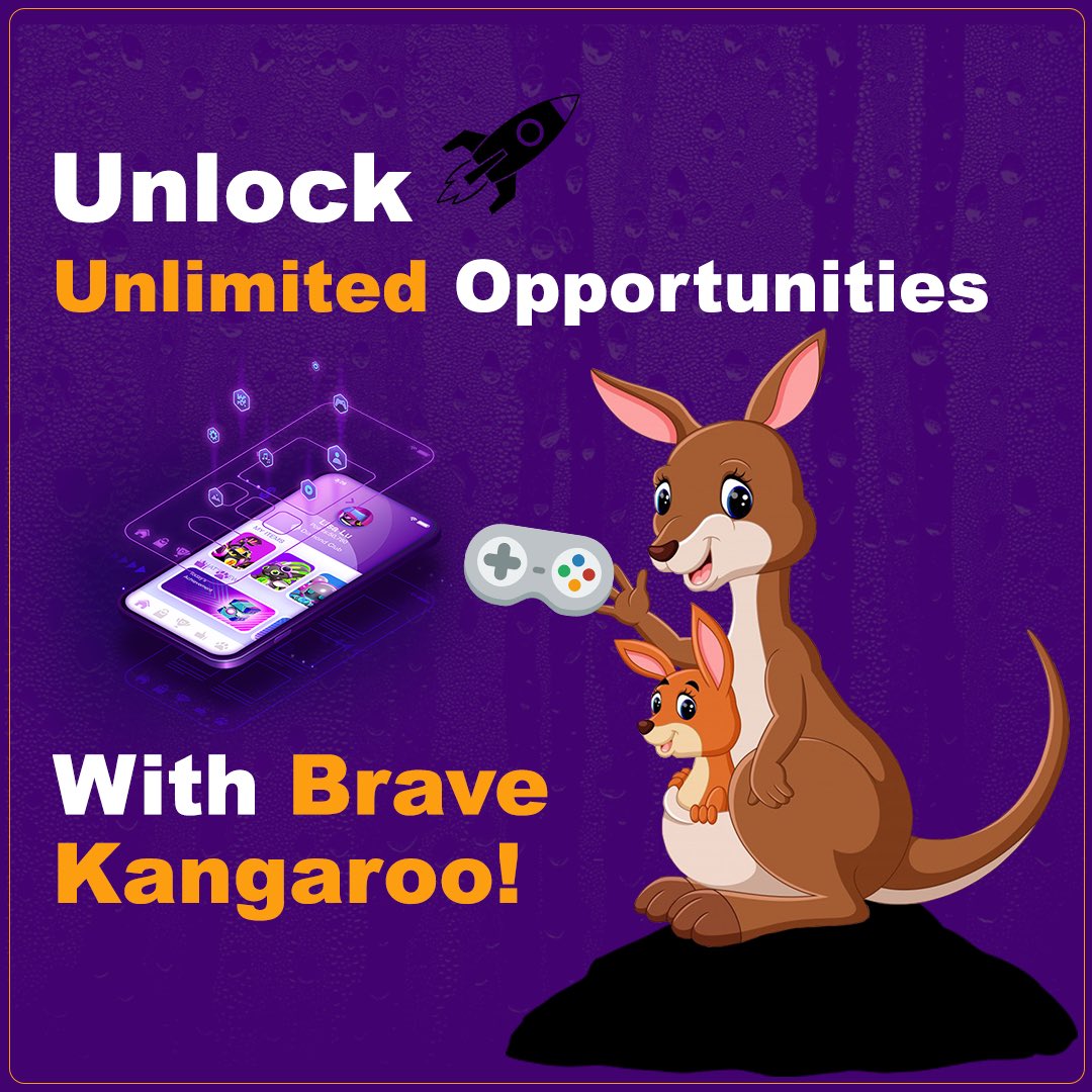 brave_kangaroo1's tweet photo. Step into a world where innovation meets community-driven success. With Brave Kangaroo, every leap unlocks:

🚀 Limitless Rewards
🌍 Metaverse Adventures like never before
🔥 Token Burn Benefits to boost value

#BraveKangaroo #UnlimitedOpportunities #Web3Innovation #NFTGame https://t.co/0xuiOZb1wT