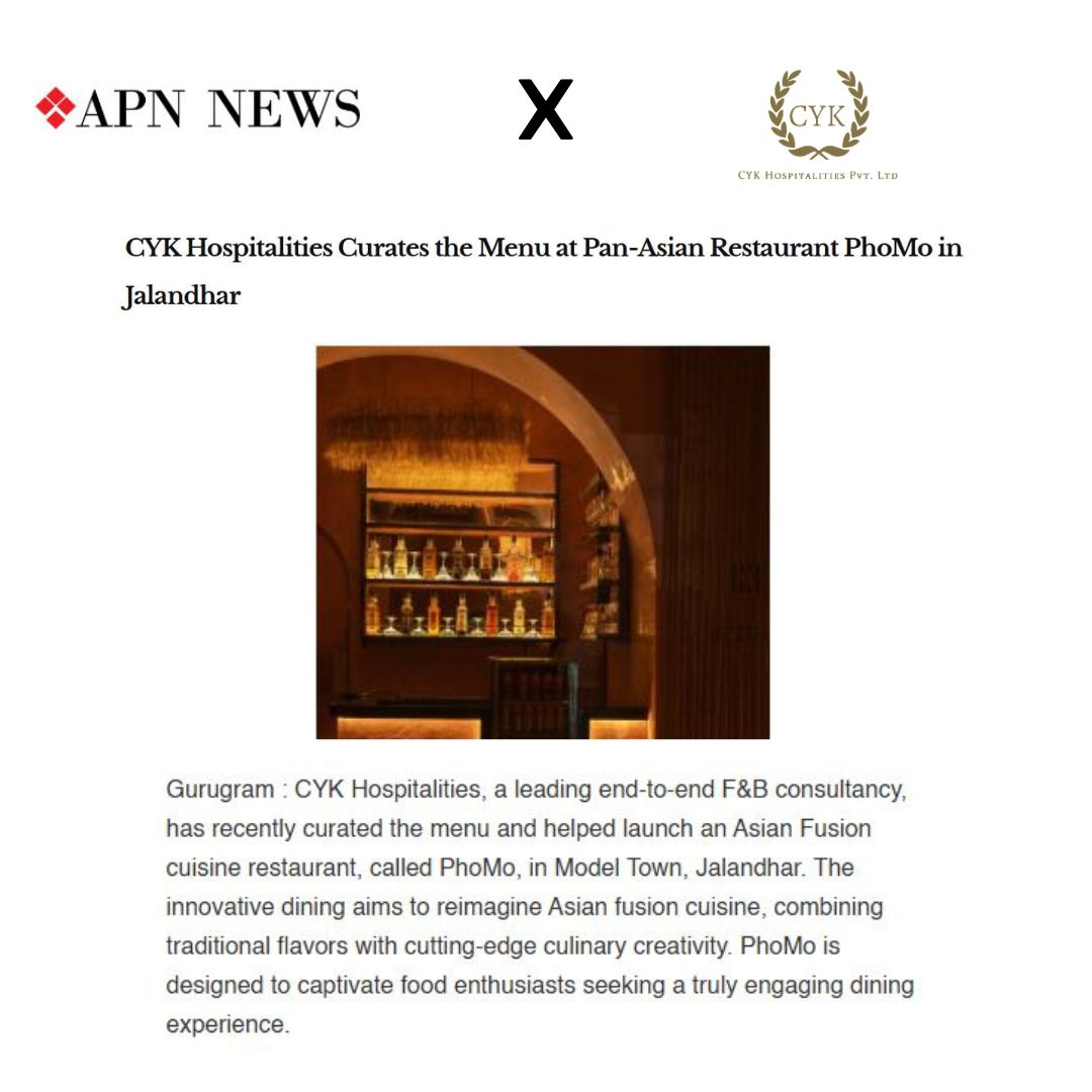 CykLtd's tweet photo. We are overjoyed to announce that several esteemed publications- @BWHotelier  , #PassionateinMarketing,  @apnnewsInt , @culturecrossroads have highlighted Phomo, Asian fusion restaurant in Jalandhar! https://t.co/cja3RuxcLC