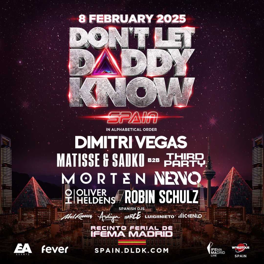 DLDK_OFFICIAL's tweet photo. SPAIN 🇪🇸 Get ready for our return to IFEMA Madrid on February 8 with this huge LINE-UP! Tickets are on sale now at https://t.co/VTqM5tfPWr https://t.co/kqZxDOrKJO