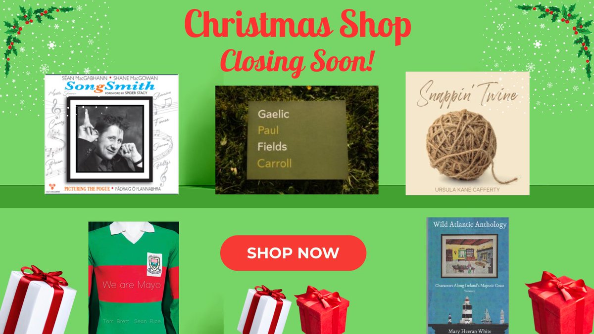 buythebook_ie's tweet photo. 🎁 Christmas Shop 🎁 Closing Soon!

We have a great selection of books available by Irish Authors:
https://t.co/JwCIjYdM05

#christmas2024 #christmasgiftideas #giftideas #booksforchristmas #readingthischristmas #readingcommunity  #irishauthors #booktwitter #BooksMakeGreatGifts https://t.co/FBWOwPFGs8