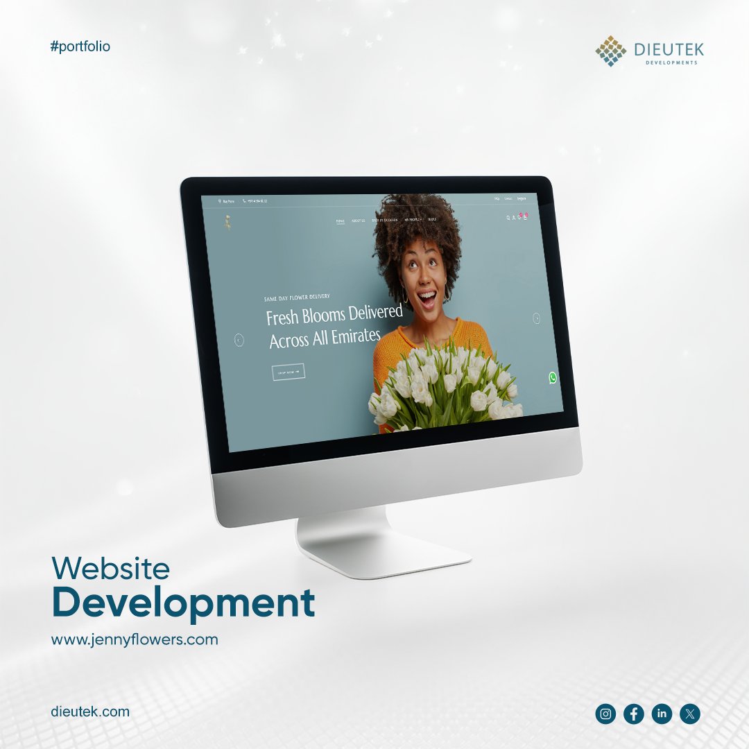 Dieutek_Dev's tweet photo. Thank you @jennyflowersuae for choosing us!

.
.

#websitedevelopment #softwaredevelopmentcompany #eCommerceDevelopment #woocommercedevelopment #kochi https://t.co/9IgSbqe2uY