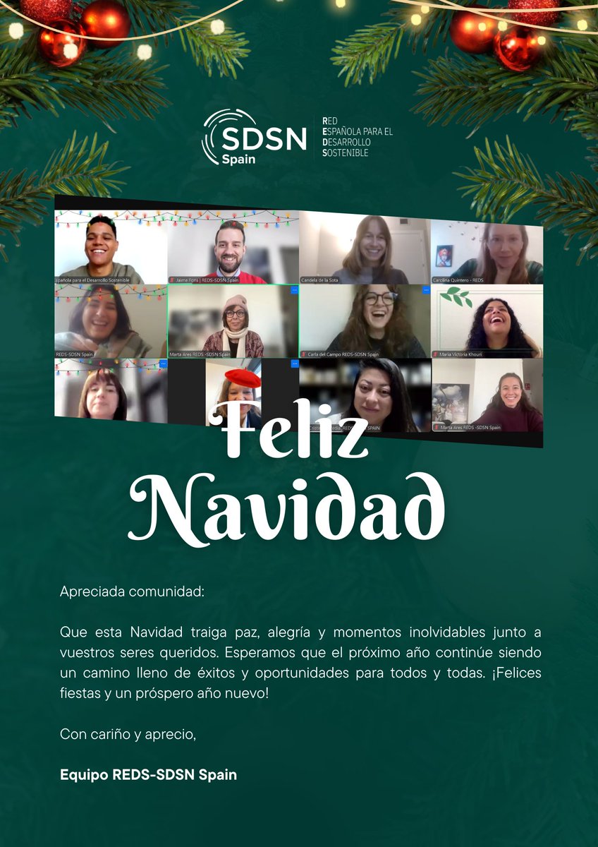 🎄 🎉 ¡Desde REDS-SDSN Spain os deseamos felices fiestas y un próspero año nuevo!
