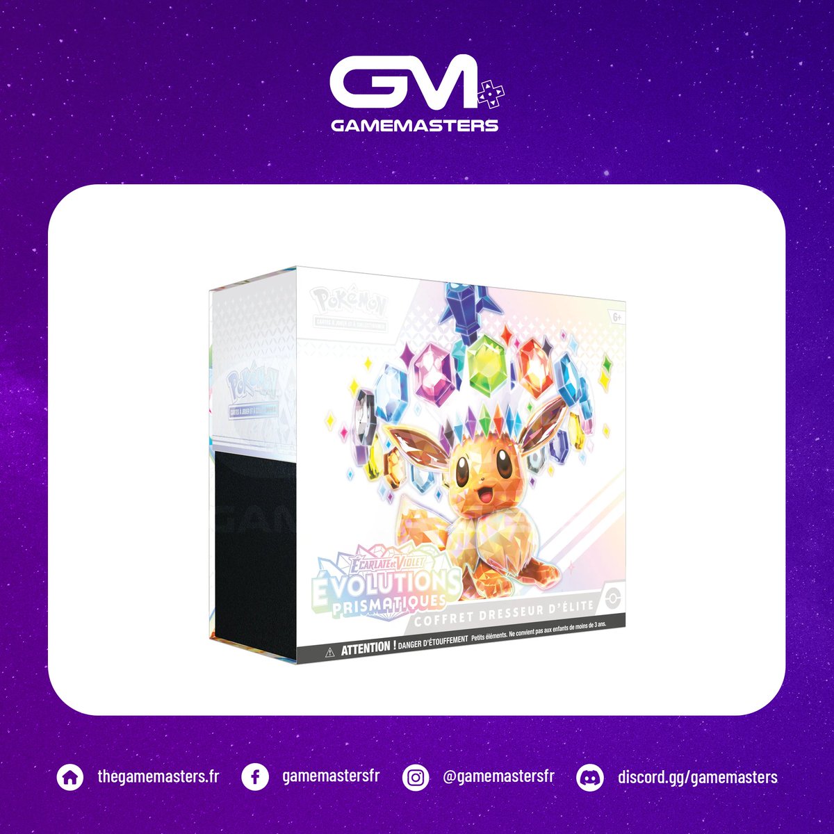 👑 GameMasters 👑 (@gamemastersfr) on Twitter photo 🎁 #Concours
On t’offre une ETB 08.5 Évolutions Prismatiques 🔥
Pour participer :
🔷 RT ce Tweet
🔷 Follow <a href="/GamemastersFr/">👑 GameMasters 👑</a>
🔷 Tag un(e) ami(e)
💰 1 gagnant sera tiré au sort !
📅 TAS : 17/01/2025
#Pokémon #TCG 🎁 #Concours
On t’offre une ETB 08.5 Évolutions Prismatiques 🔥
Pour participer :
🔷 RT ce Tweet
🔷 Follow <a href="/GamemastersFr/">👑 GameMasters 👑</a>
🔷 Tag un(e) ami(e)
💰 1 gagnant sera tiré au sort !
📅 TAS : 17/01/2025
#Pokémon #TCG