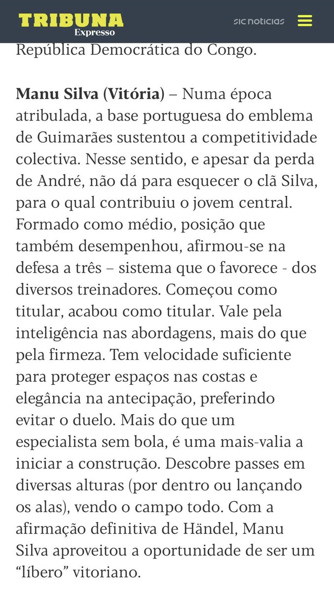 Incluí Manu Silva nas revelações de 23/24, mas está a atingir um nível brutal. É um dos jogadores mais entusiasmantes da liga (excelência no passe) e deu show em Vila do Conde, como tem dado noutros estádios. Com Rui Borges, explora a dimensão de médio (centro ou interior).