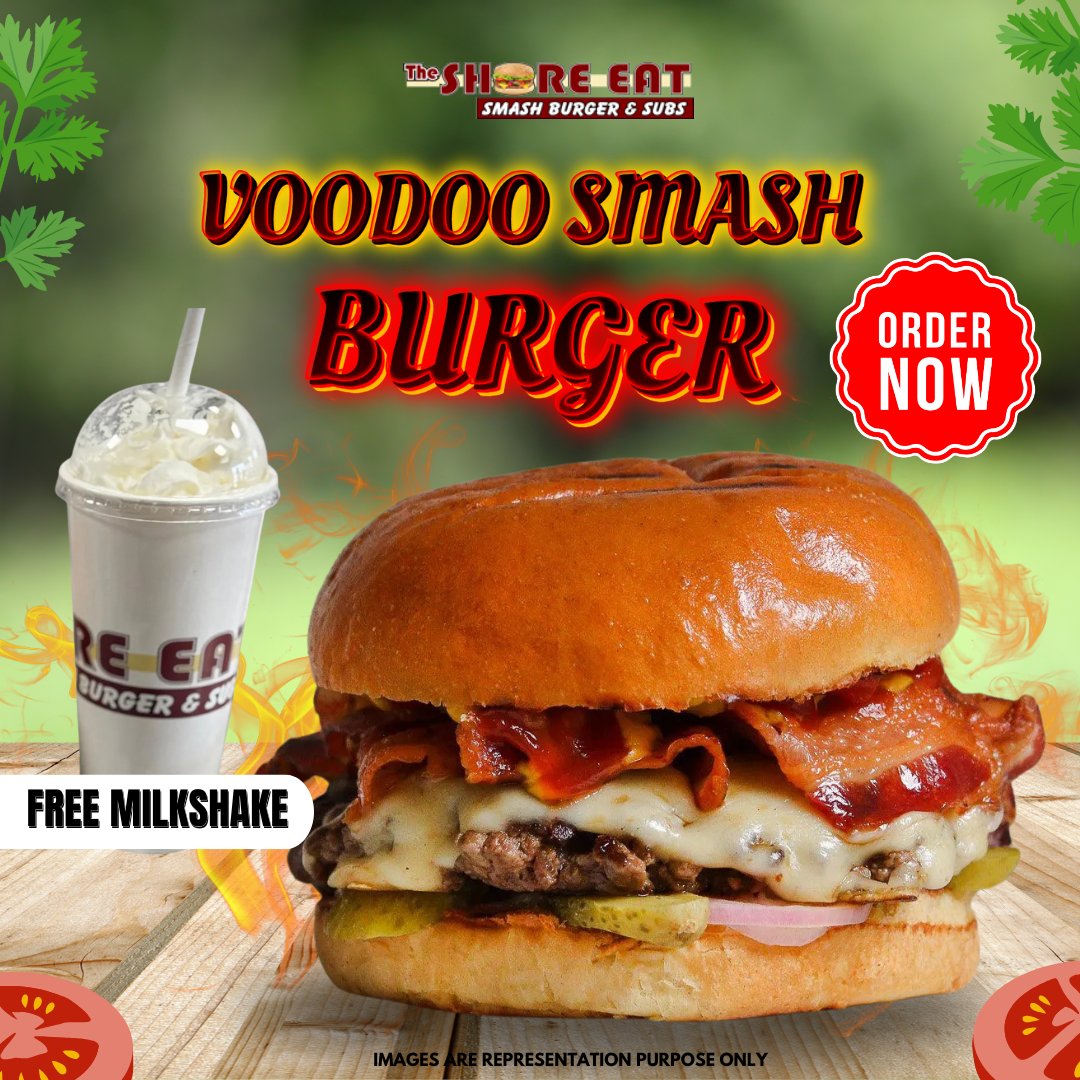 theshore_eat's tweet photo. πUnleash bold flavor with our Voodoo Smash Burger! ππ₯ Juicy, stacked, and irresistible. Plus, enjoy a FREE milkshake with your meal! π Don't miss outβsatisfy your cravings today!
#SmashBurger #FreeMilkshake #FlavorExplosion
πππππ¬π’ππ: https://t.co/3vHOrcdP3M https://t.co/mWb2y3U3gM