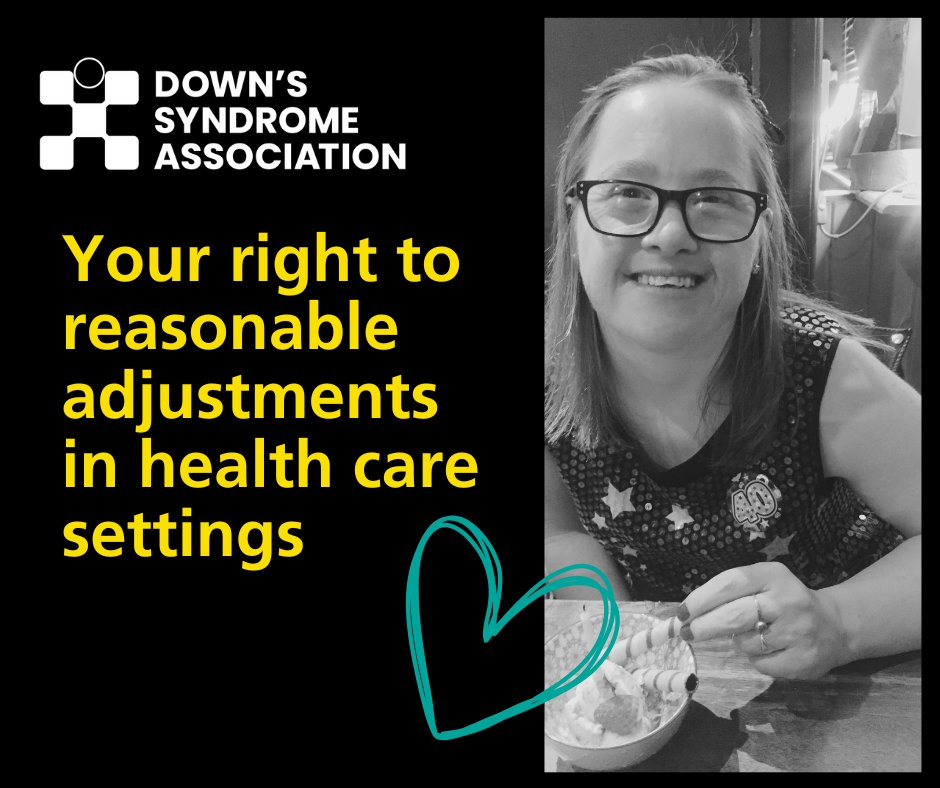 DSAInfo's tweet photo. People who have Down’s syndrome have the right to have reasonable adjustments made in health and care settings.

NHS Reasonable Adjustment Flag: https://t.co/sbaPSqDAAc

Ensuring the rights and care of a family member with Down's syndrome in hospital: https://t.co/wlGCT1BSUJ https://t.co/ObmGwgt2oS