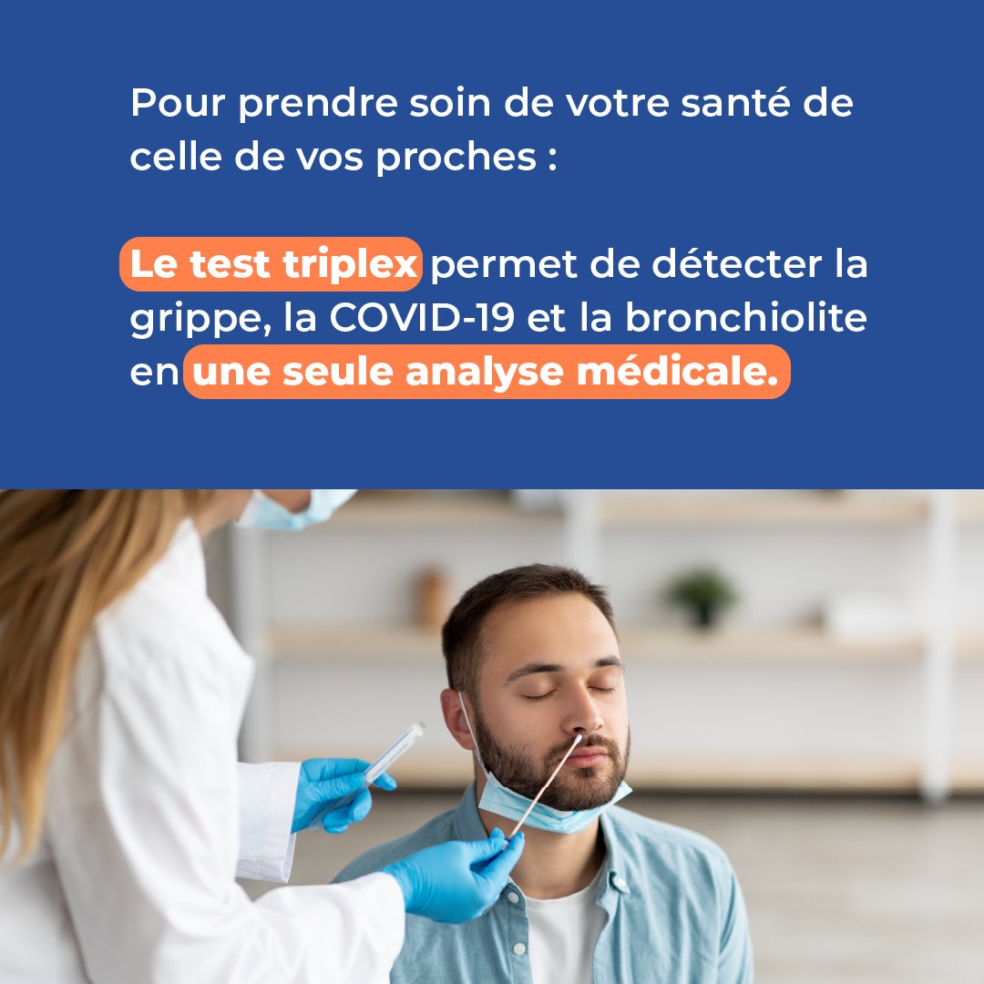 ❄️ L’hiver est là et avec lui, la saison des virus : grippe, bronchiolite, COVID-19… 🌬️

Avec le test Triplex, grâce à une seule analyse, obtenez des réponses fiables pour ces 3 infections. 

#Santé #Prévention #Grippe #COVID19 #Bronchiolite #Cerballiance #TestTriplex